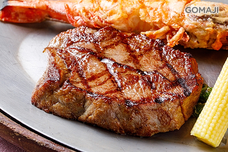 輕奢海陸(美國小菲力牛排+大明蝦)