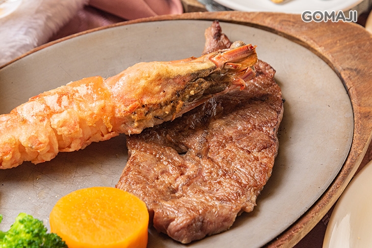 輕奢海陸(美國肩胛牛排+明蝦)