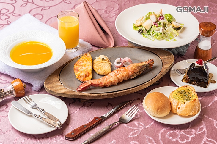 鐵扒海鮮(大明蝦+鮮魚+魷魚+貝類)