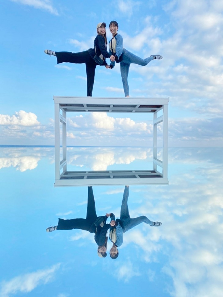 網美天空之鏡拍照