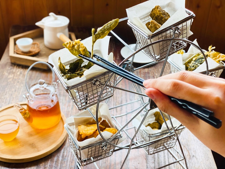 茶香炸物摩天輪(內含炸茶葉、炸茶丸、季節炸物)