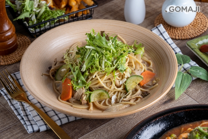 清炒鮮蔬素食義大利麵