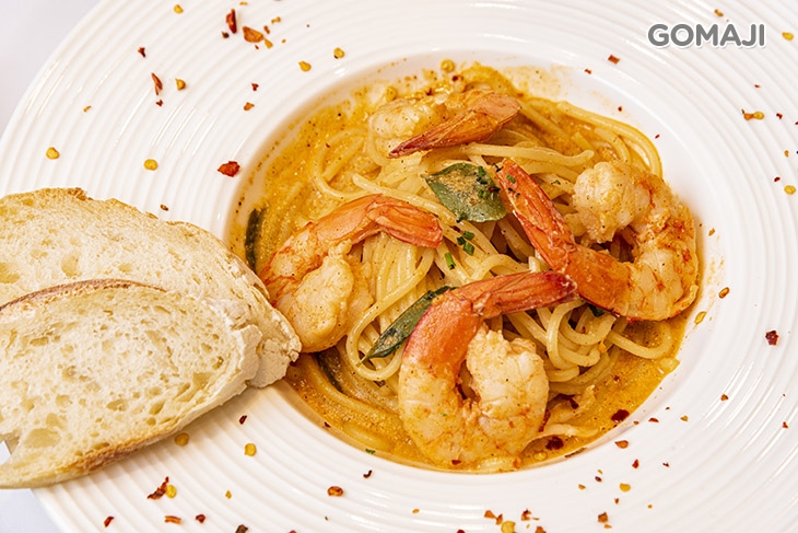 南洋金沙鮮蝦義大利麵