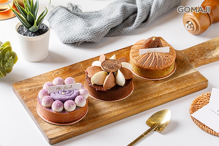 紫薯芋頭塔 & 榛果巧克力塔 & 伯爵栗子塔