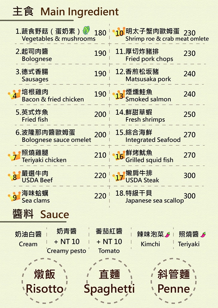 Lomo樂牧.樂食所菜單