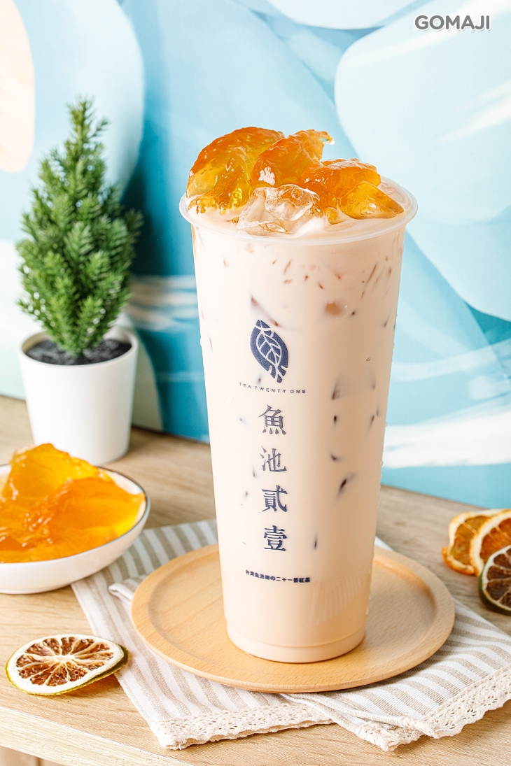 白桃凍魚池奶茶