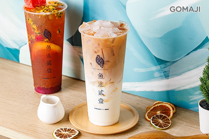 荔枝椰果鮮奶茶