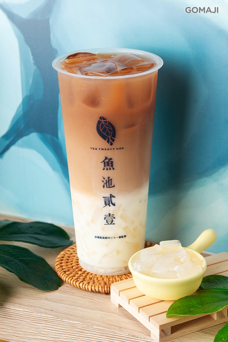 荔枝椰果鮮奶茶