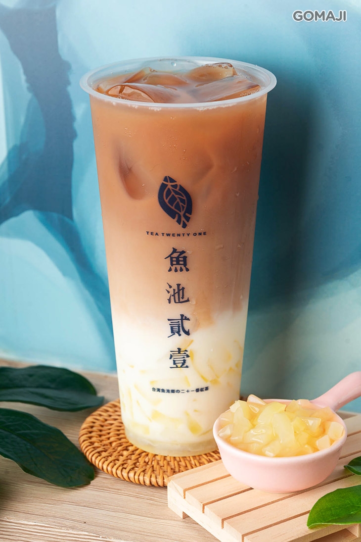 鳳梨椰果鮮奶茶