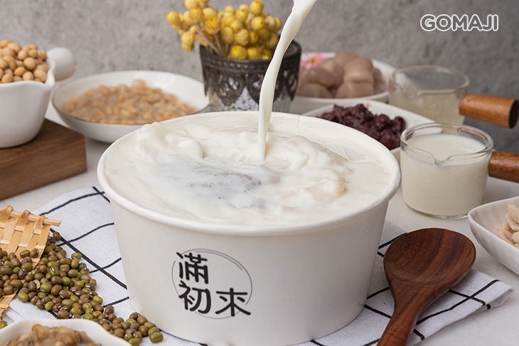 鮮奶綠豆沙豆花