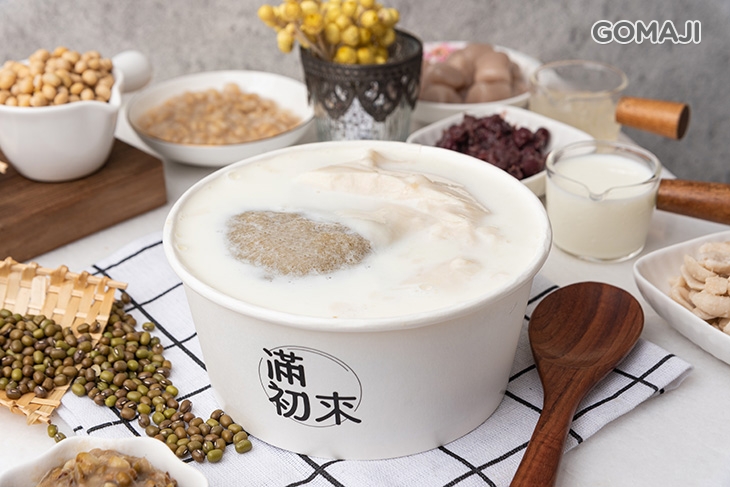 鮮奶綠豆沙豆花