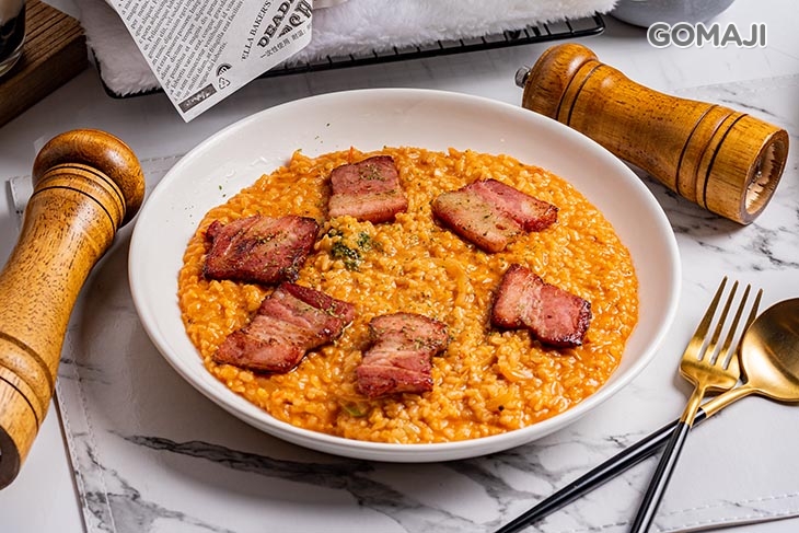 粉醬厚切培根燉飯