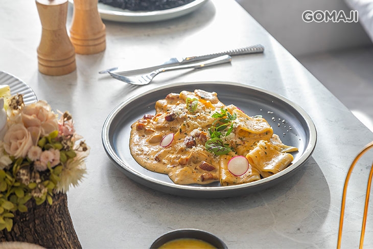 厚培根起司大水管麵