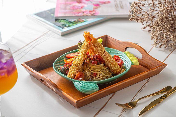 墨西哥莎莎火山炸蝦義大利麵