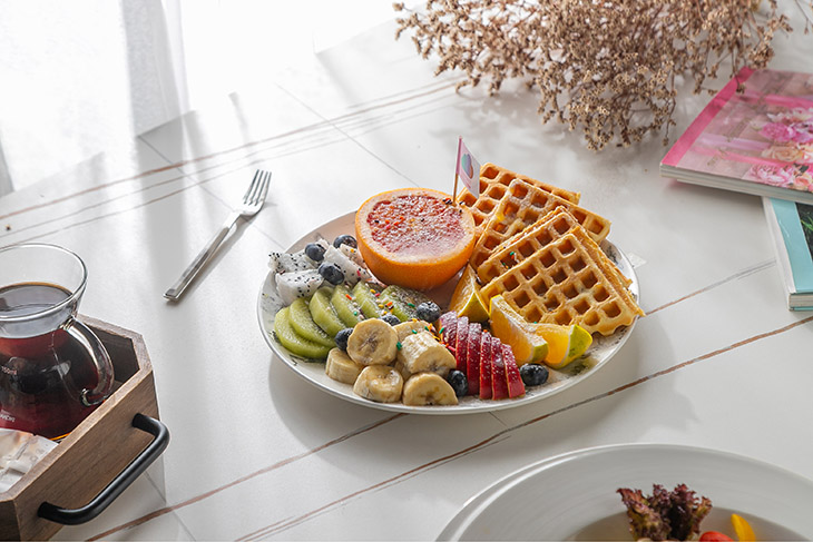 熱帶島嶼水果鬆餅