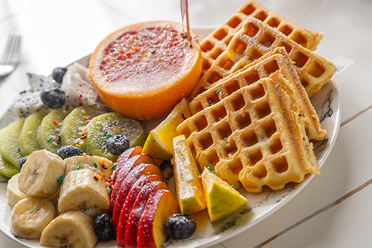 熱帶島嶼水果鬆餅