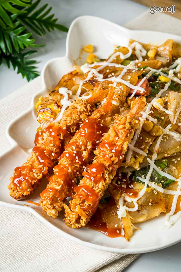 天婦羅炸蝦烤冷麵