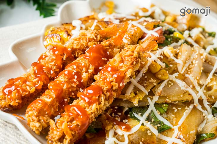 天婦羅炸蝦烤冷麵