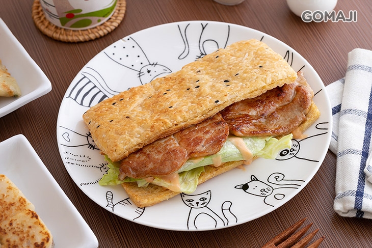 嫩煎里肌歐式燒餅