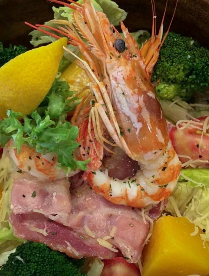 鮮蝦培根沙拉