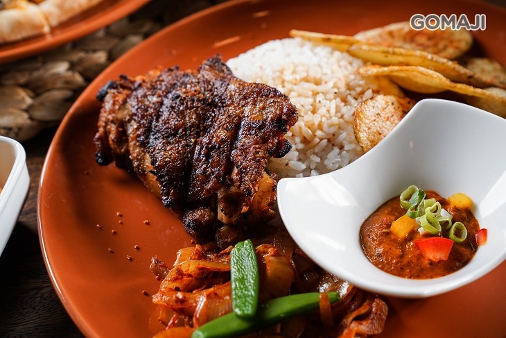 碳烤雞腿排+西班牙辣醬