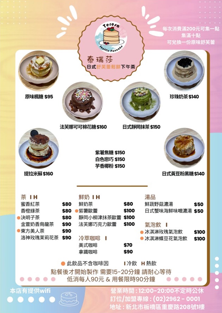 泰瑞莎日式舒芙蕾鬆餅下午茶