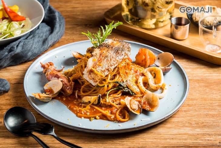 義式茄汁海鮮爐魚義大利麵(飯)