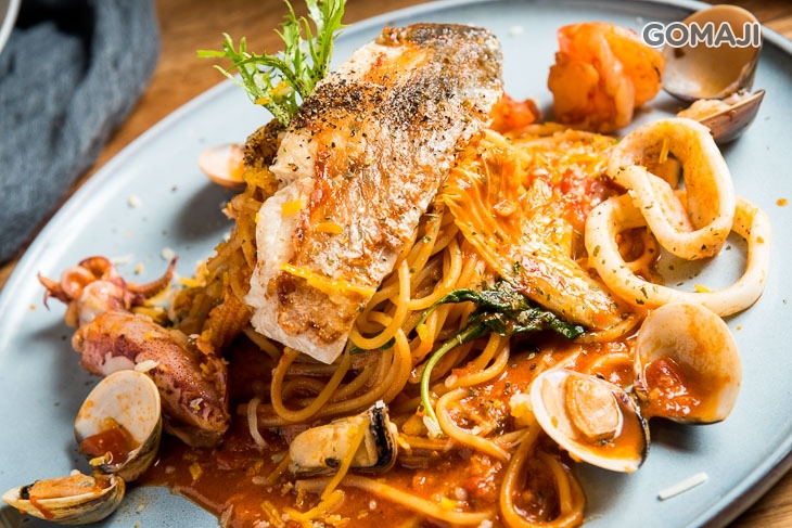 義式茄汁海鮮爐魚義大利麵(飯)