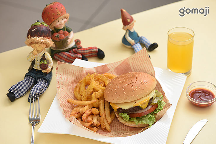 大口吃美式漢堡套餐