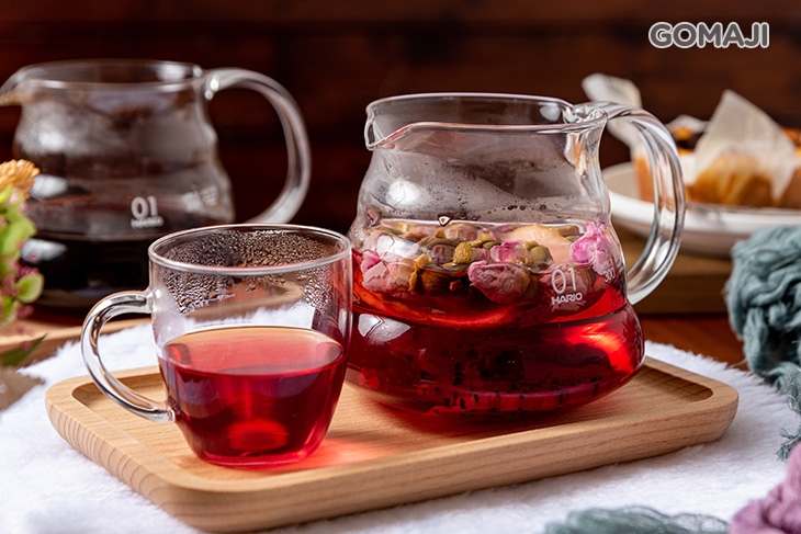  火龍蘋果玫瑰花茶