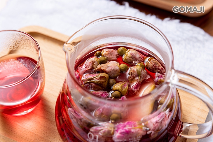  火龍蘋果玫瑰花茶