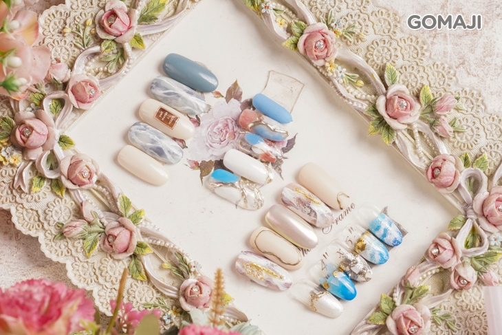 手部流行設計款凝膠美甲