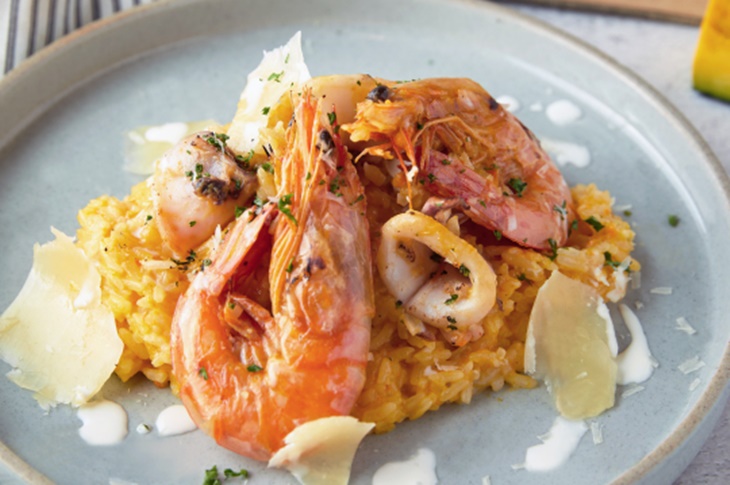 奶油栗子南瓜海鮮燉飯