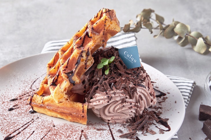 特濃榛果可可冰淇淋方格鬆餅