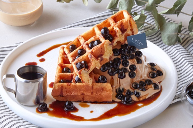 紅玉珍珠歐蕾冰淇淋方格鬆餅