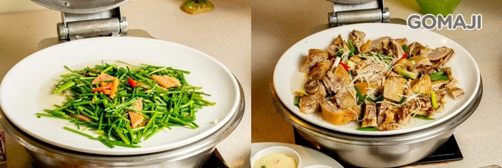  豪華自助沙拉吧吃到飽：湯品、炸物、沙拉、熟食、甜點、飲料、冰品等內用無限自助享用