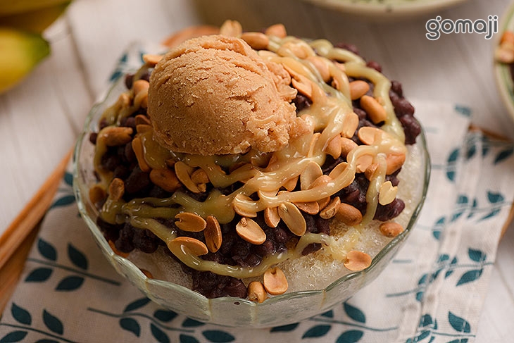 紅豆花生牛奶冰