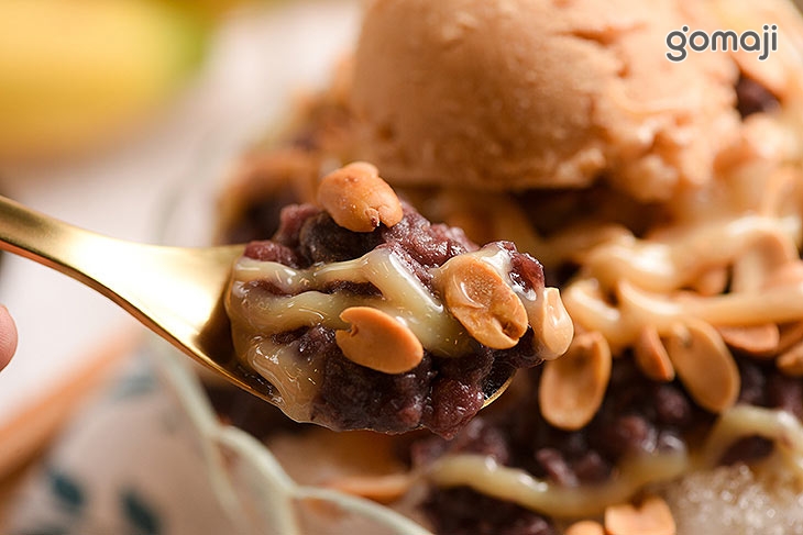 紅豆花生牛奶冰