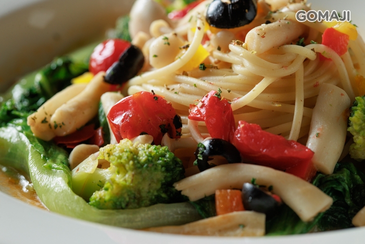 清炒時蔬野菇義大利麵