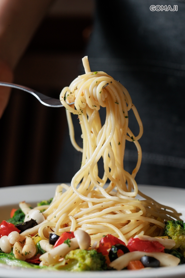 清炒時蔬野菇義大利麵