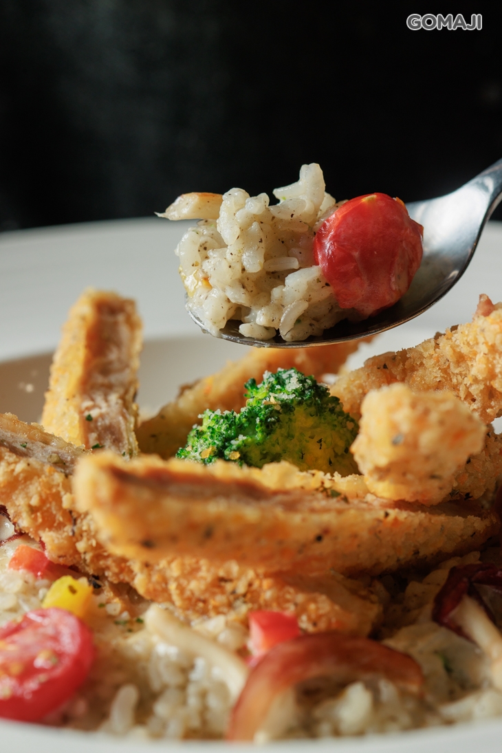 香檸雞柳佐松露蘑菇起司燉飯