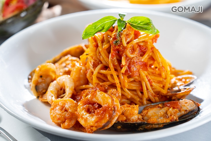 海鮮番茄義大利麵一份 