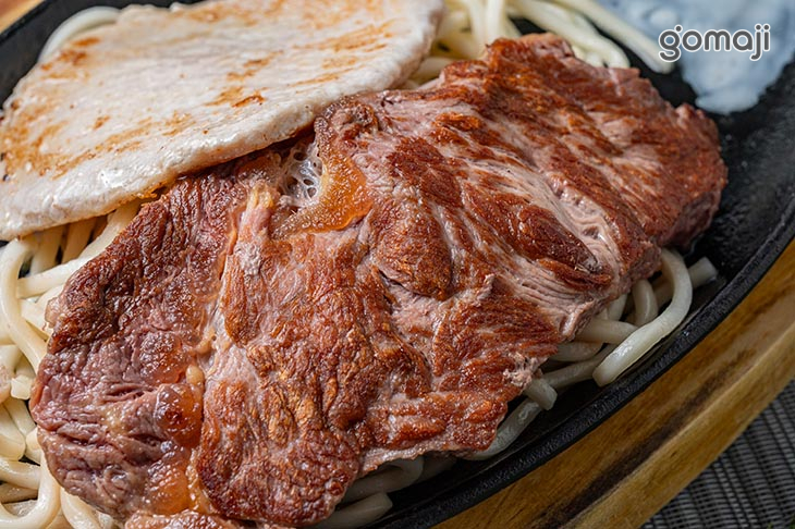 特製牛排+里肌豬排