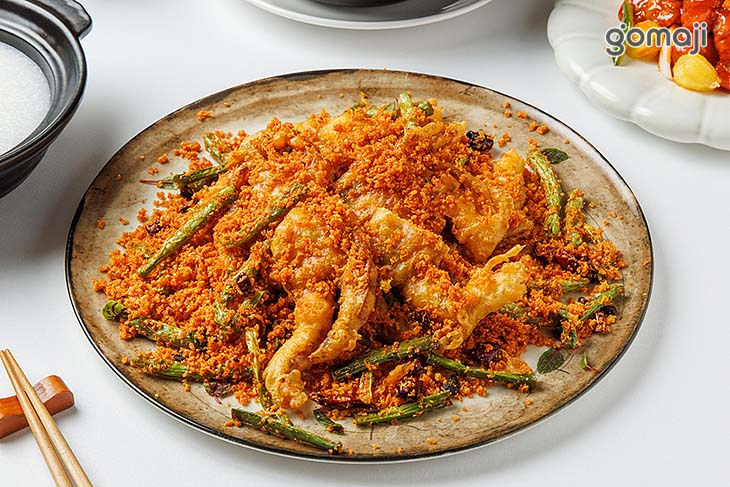 避風塘軟殼蟹附柱瑤生滾粥