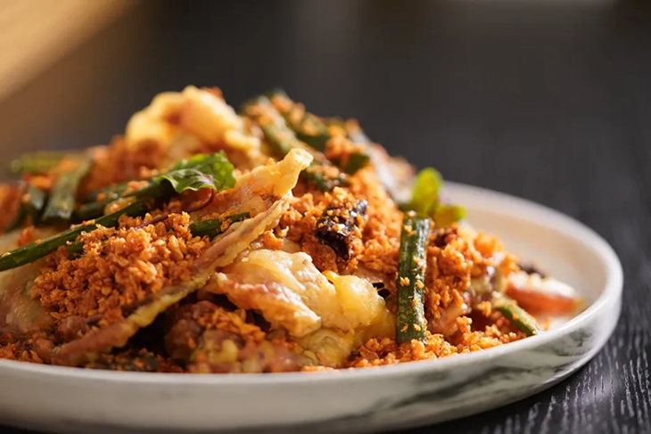 避風塘軟殼蟹附柱瑤生滾粥