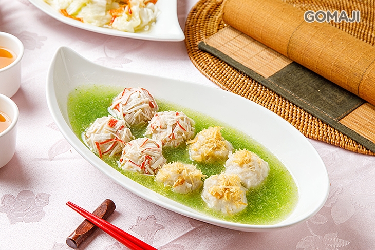 干貝蟹肉繡球翡翠羹