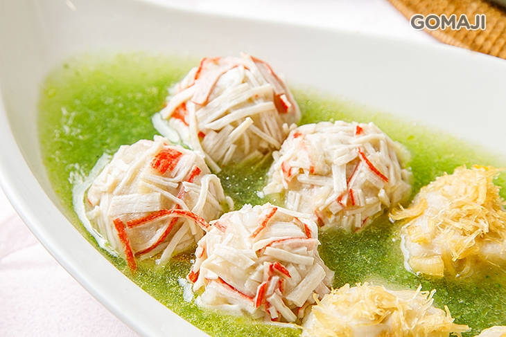 干貝蟹肉繡球翡翠羹