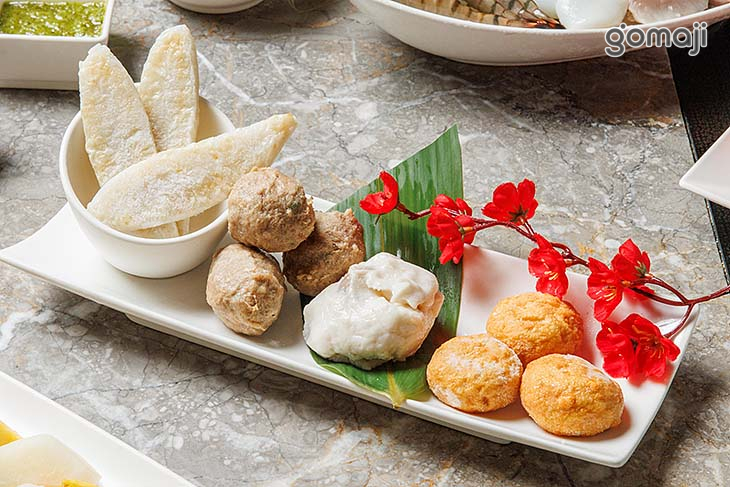 和牛丸＆蝦仁漿＆竹葉魚糕＆南瓜起司球