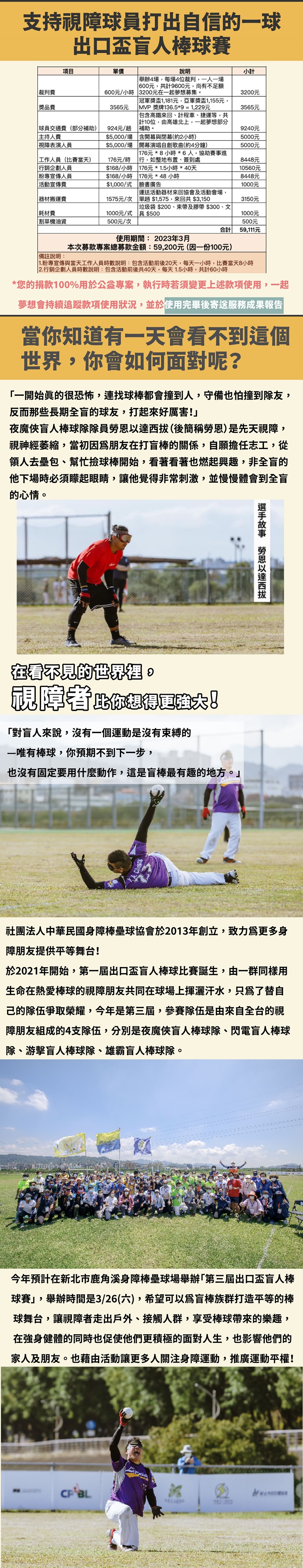 社團法人中華民國身障棒壘球協會 