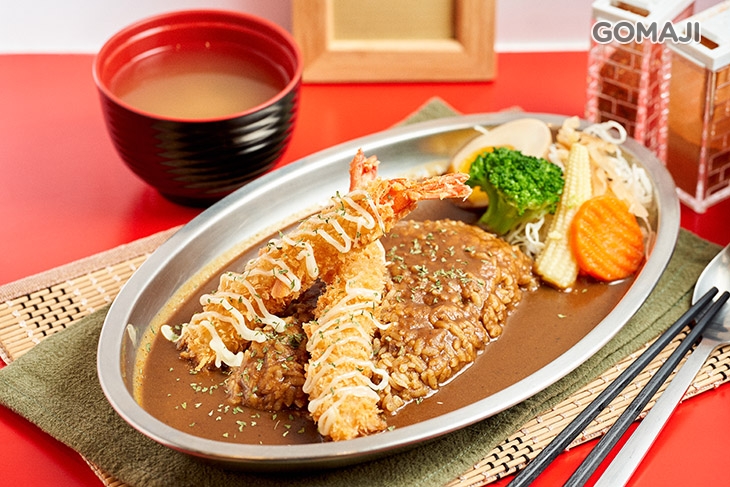 炸蝦咖哩飯 